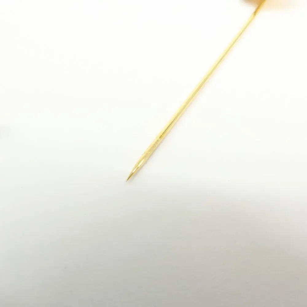 7072 - Hermes Set Of 2 Sellier Metal Pin Brooch Gold